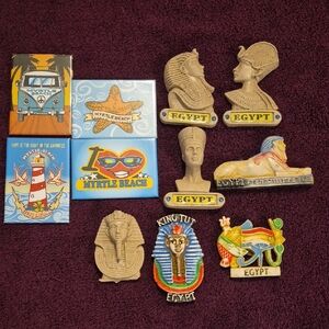 11 Pc Egyptian And Myrtle Beach Magnets Set